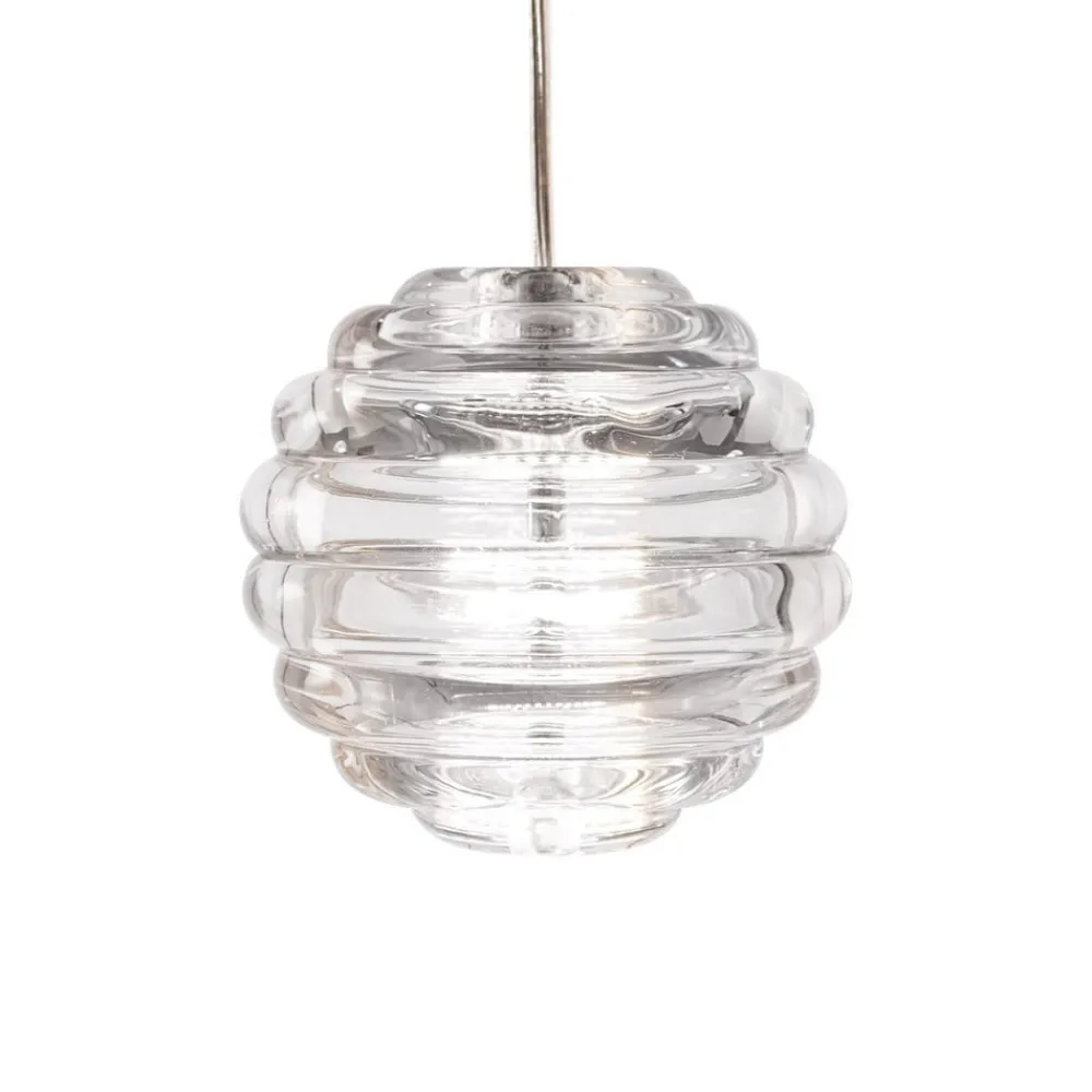 Pendellamper ^ Tom Dixon LED-hængelampe Press Sphere, klar, Ø 14 cm, 927