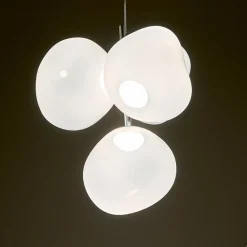 Tom Dixon Lysekroner > LED-lysekrone Melt Chandelier opal/kromfarvet