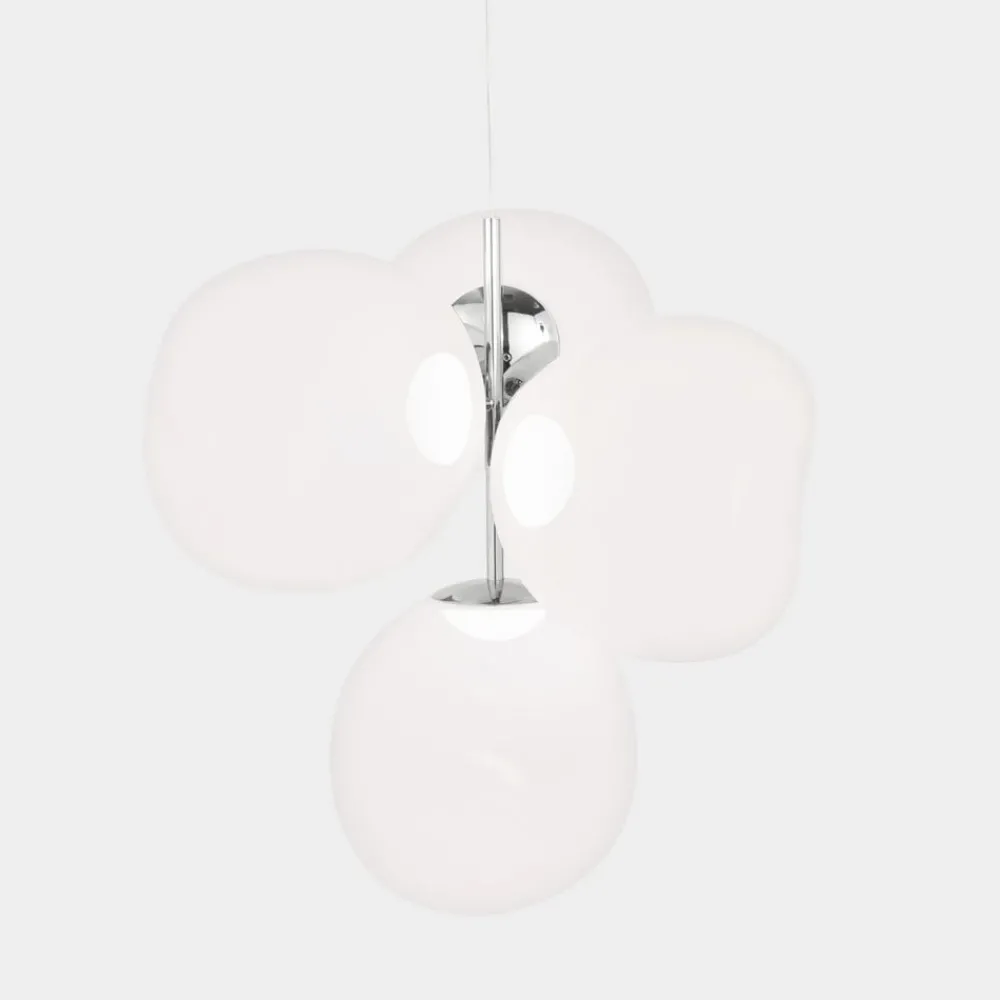 Tom Dixon Lysekroner > LED-lysekrone Melt Chandelier opal/kromfarvet