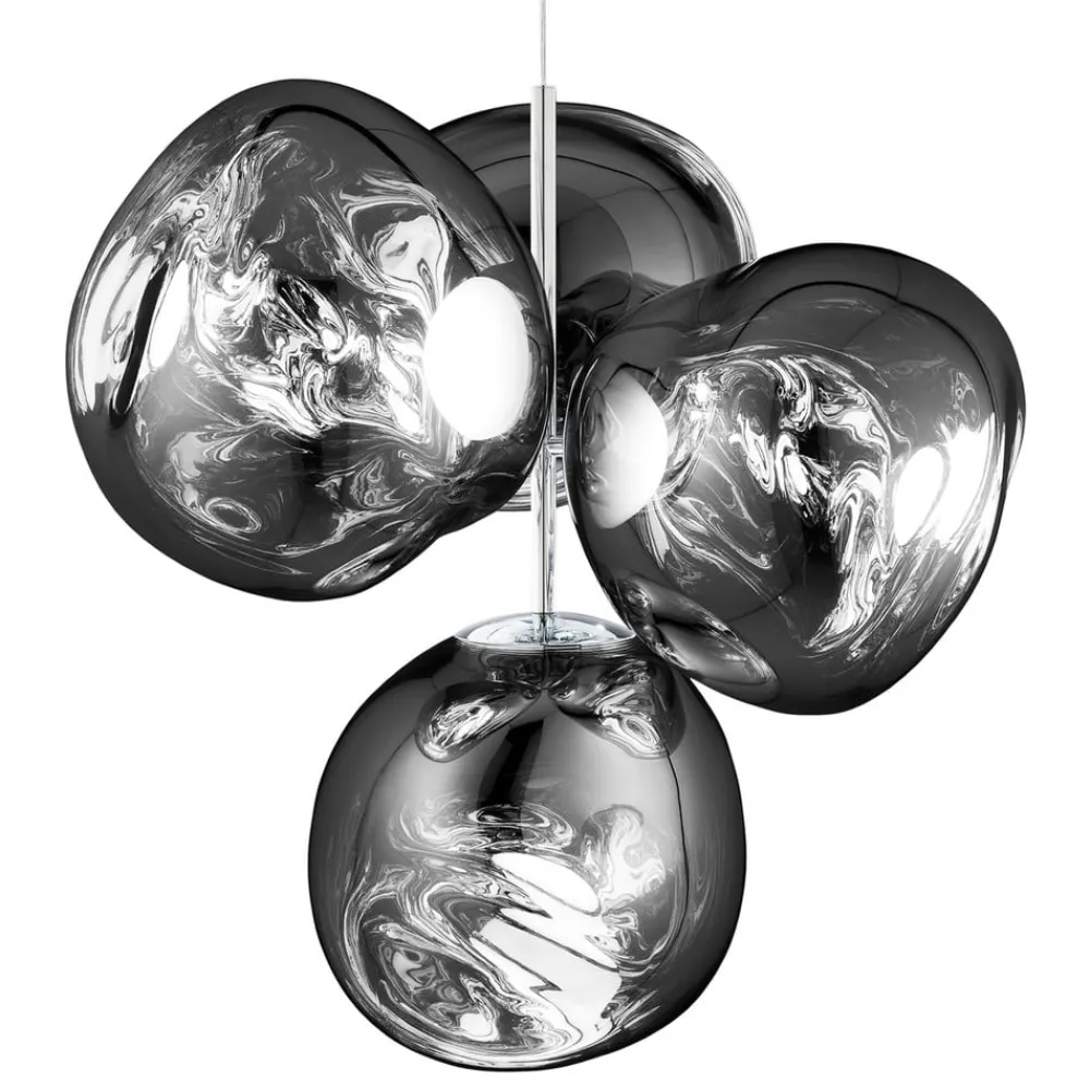 Tom Dixon Lysekroner > LED-lysekrone Melt Chandelier, kromfarvet