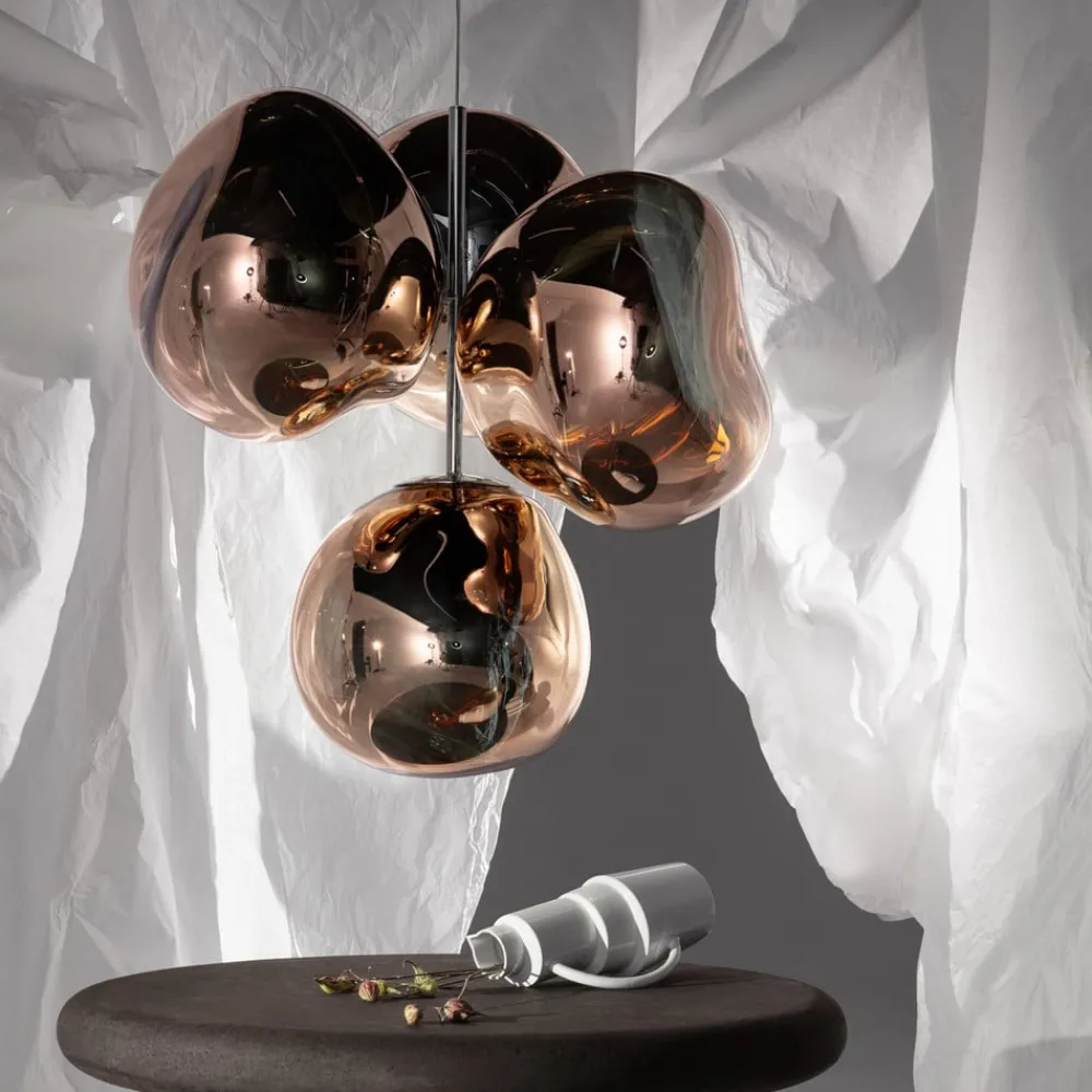 Tom Dixon Lysekroner > LED-lysekrone Melt Chandelier, kobberfarvet