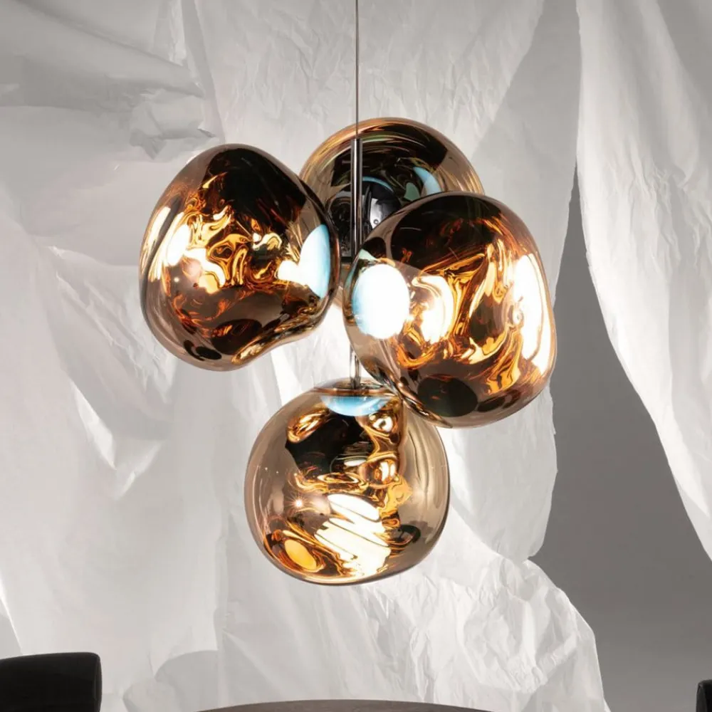 Tom Dixon Lysekroner > LED-lysekrone Melt Chandelier, guldfarvet