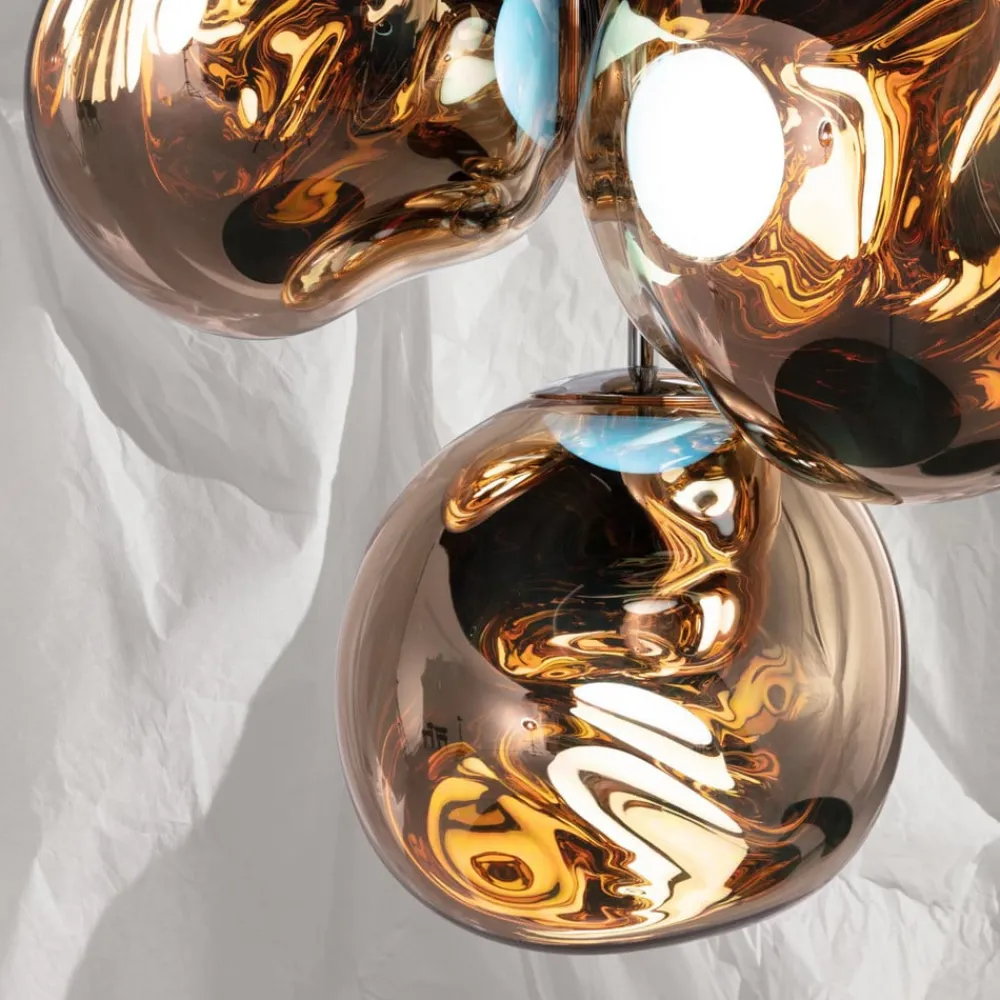 Tom Dixon Lysekroner > LED-lysekrone Melt Chandelier, guldfarvet