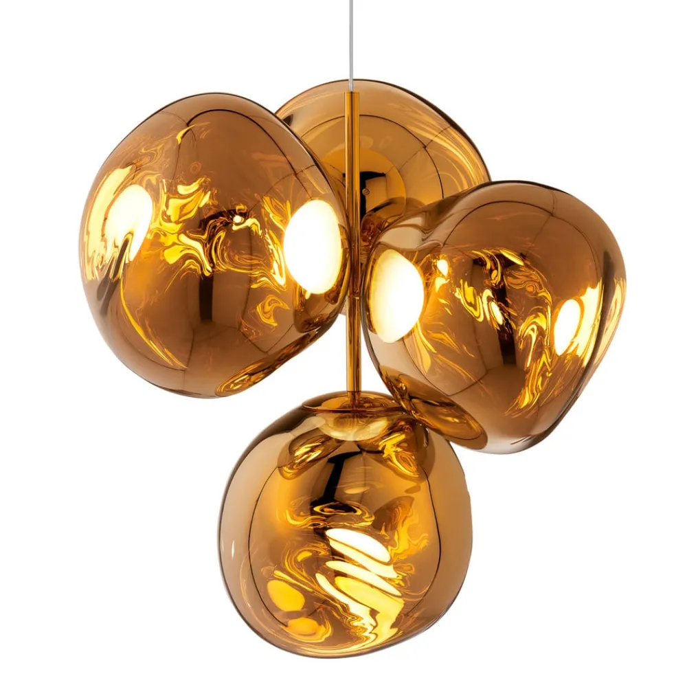 Tom Dixon Lysekroner > LED-lysekrone Melt Chandelier, guldfarvet