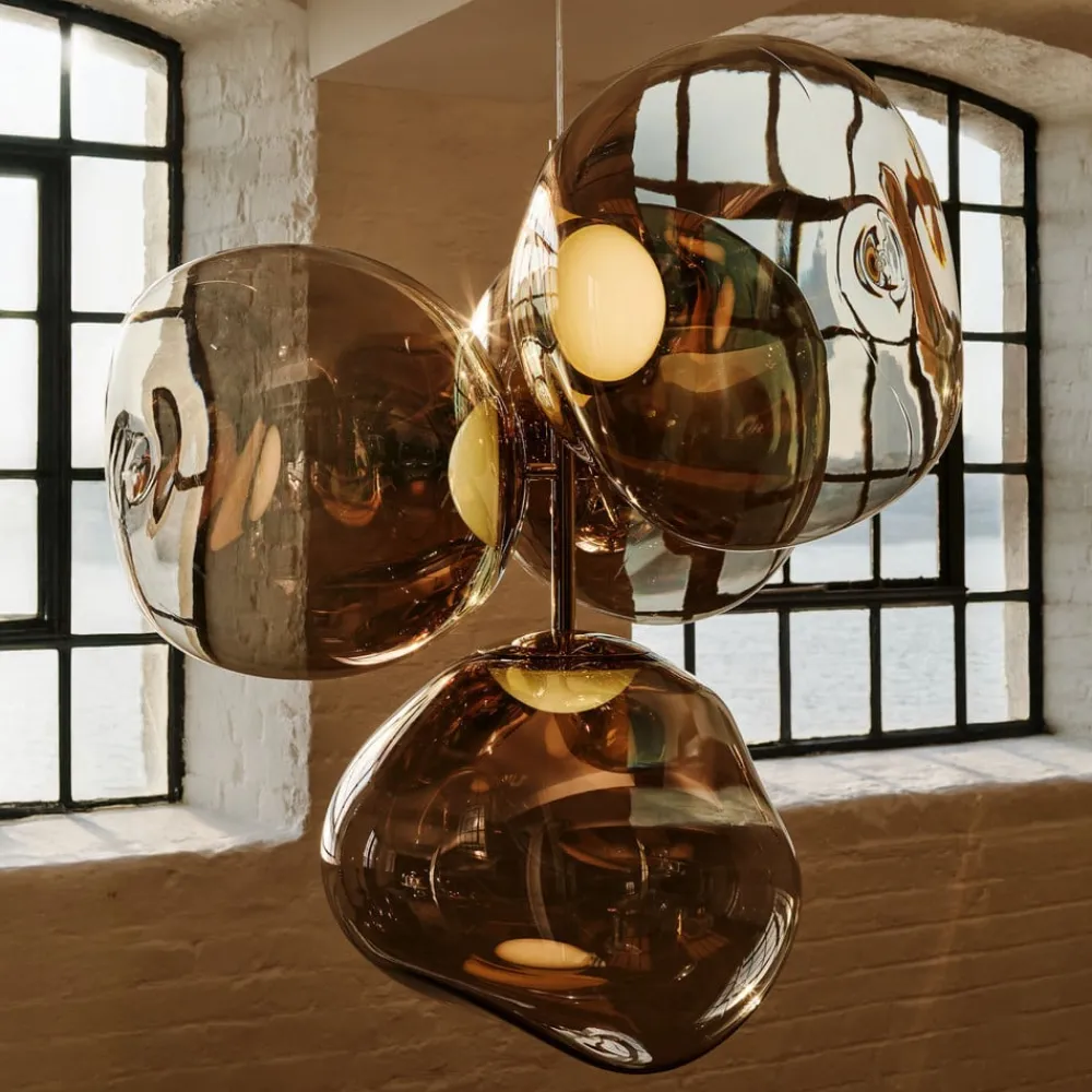 Lysekroner ^ Tom Dixon LED-lysekrone Melt Chandelier, bronzefarvet