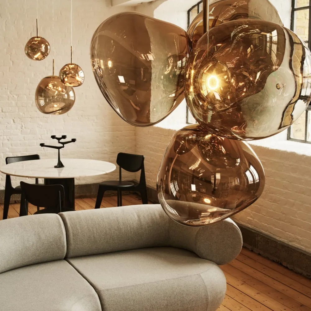 Lysekroner ^ Tom Dixon LED-lysekrone Melt Chandelier, bronzefarvet