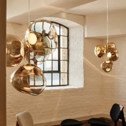 Lysekroner ^ Tom Dixon LED-lysekrone Melt Chandelier, bronzefarvet