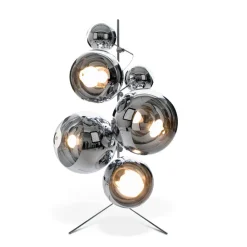 Tom Dixon Gulvlamper|Gulvlamper > Mirror Ball Floor Chandelier, sølvfarvet, 182 cm