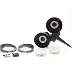 Udendørs Spot ^ Fumagalli Tommy-EL spydspot rundt sort/frostet, 2 x 10 W CCT