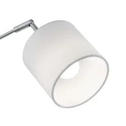 Gulvlamper|Gulvlamper ^ Reality Leuchten Tommy gulvlampe, nikkel/hvid, højde 200 cm, 5-lys, stof