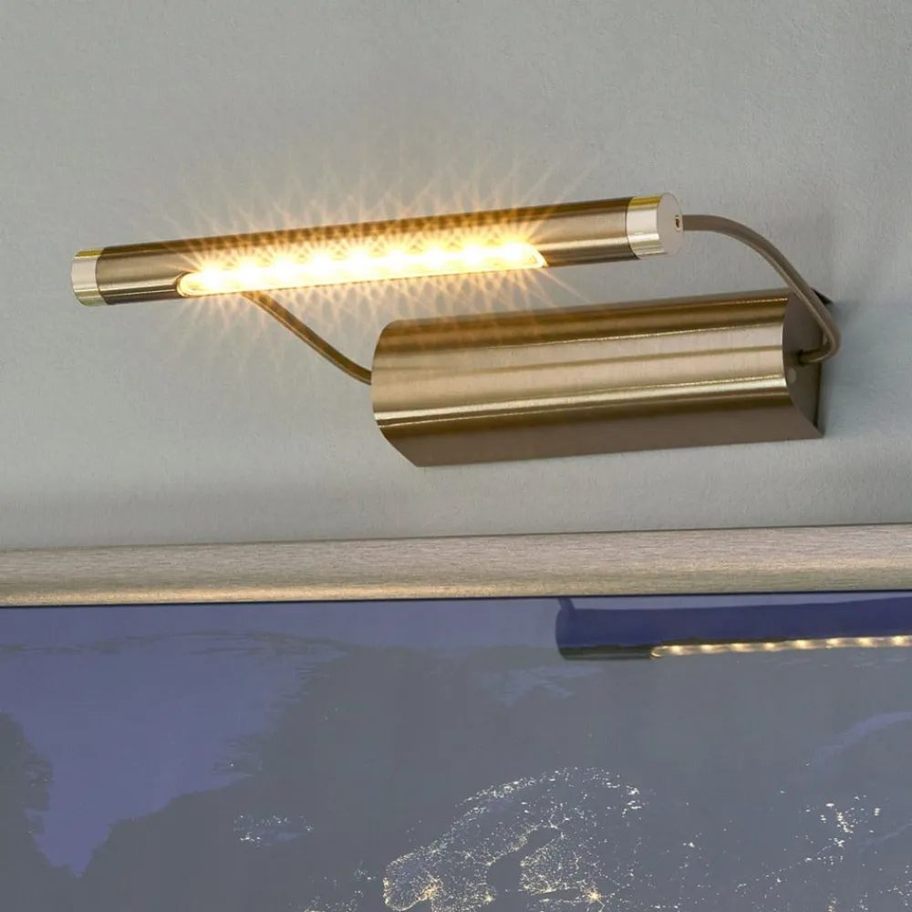 Bioledex Væglamper > Tommy LED-billedlampe, messingfarvet, batteridrevet