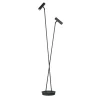 Gulvlamper ^ HELL Tom Pro LED-gulvlampe, sort, 2 lyskilder, CCT, dæmper