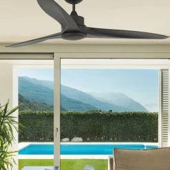 Loftventilatorer ^ FARO BARCELONA Tonic LED-loftventilator, mørkebrun