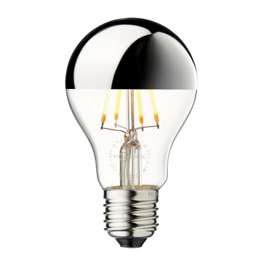 Dæmpbar Led-Pære ^ DESIGN BY US Topforspejlet pære Arbitrary E27 sølv 3,5W 2700K dæmpbar