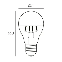 DESIGN BY US Dæmpbar Led-Pære|Led Pærer > Topforspejlet pære Arbitrary E27 guld 3,5W 2700K dæmpbar