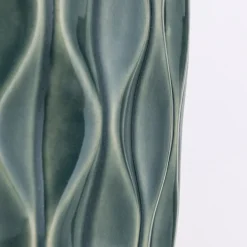 Pendellamper|Bordlamper ^ ORION Tortuga bordlampe, grøn/hvid, højde 49,5 cm, keramik/lin