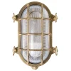 Moretti Luce Væglamper > Tortuga væglampe, oval, 22,5 cm natur messing/klar
