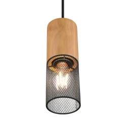 Trio Lighting Skinnesystem > Tosh skinnelampe til DUOline, sort, trædetalje, E27