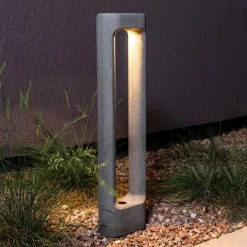 FARO BARCELONA Gadebelysning > Totem LED-vejlampe, grå, beton, højde 61,1 cm