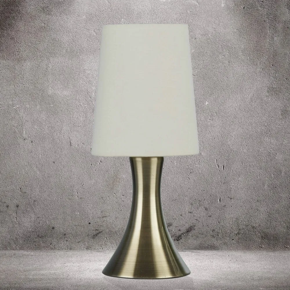 Bordlamper ^ Searchlight Touch 3922 bordlampe, antik messing
