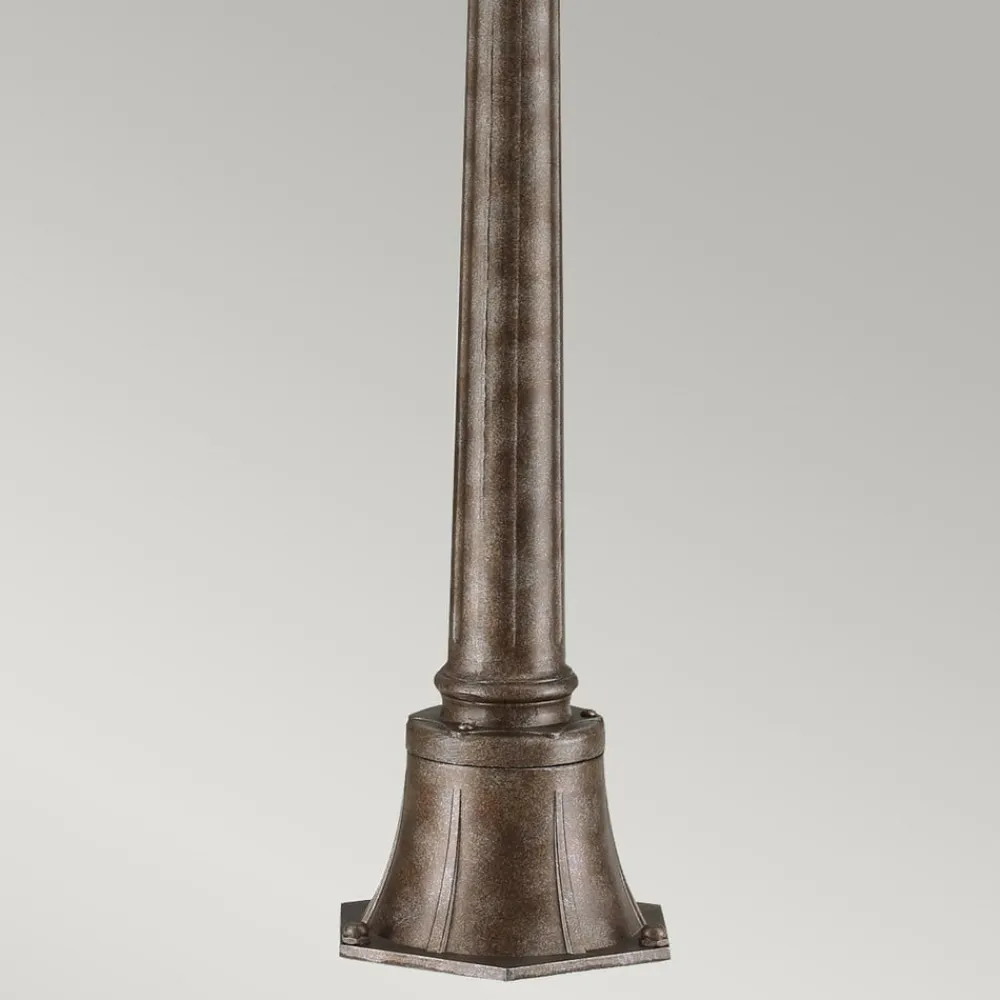KICHLER Gadebelysning > Tournai vejlampe, højde 110 cm, aluminium, glas