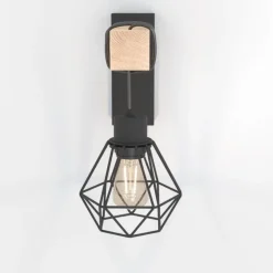 Væglamper|Væglamper ^ EGLO Townshend væglampe, bredde 14 cm, sort/eg