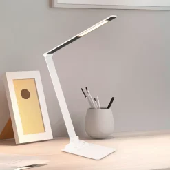 Trio Lighting Arbejdsrum/Kontor > Travis LED-bordlampe, hvid, CCT, dæmpbar, touch, USB