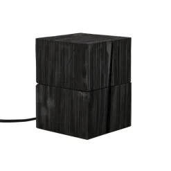 Trio Lighting Bordlamper > Treasure bordlampe, sort, træ, hængslet