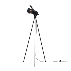 Gulvlamper|Gulvlamper ^ Lindby Trebenet gulvlampe Devon i sort
