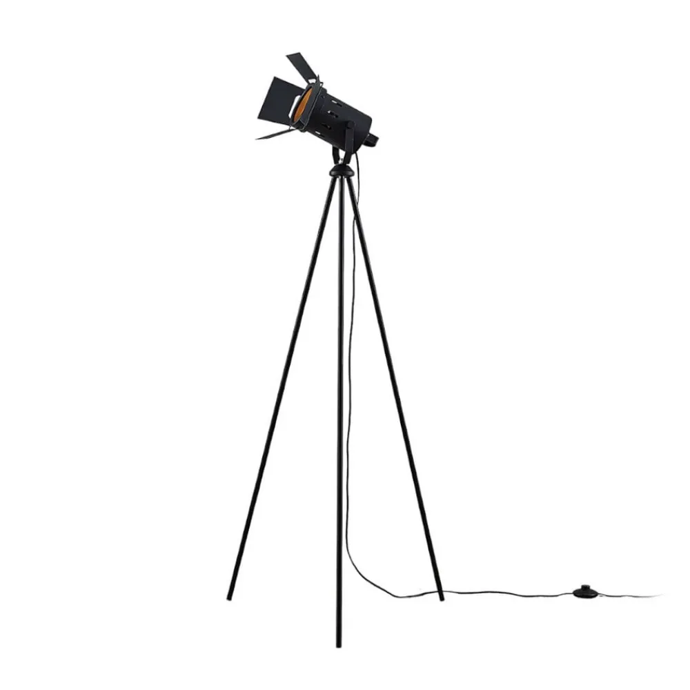 Gulvlamper|Gulvlamper ^ Lindby Trebenet gulvlampe Devon i sort