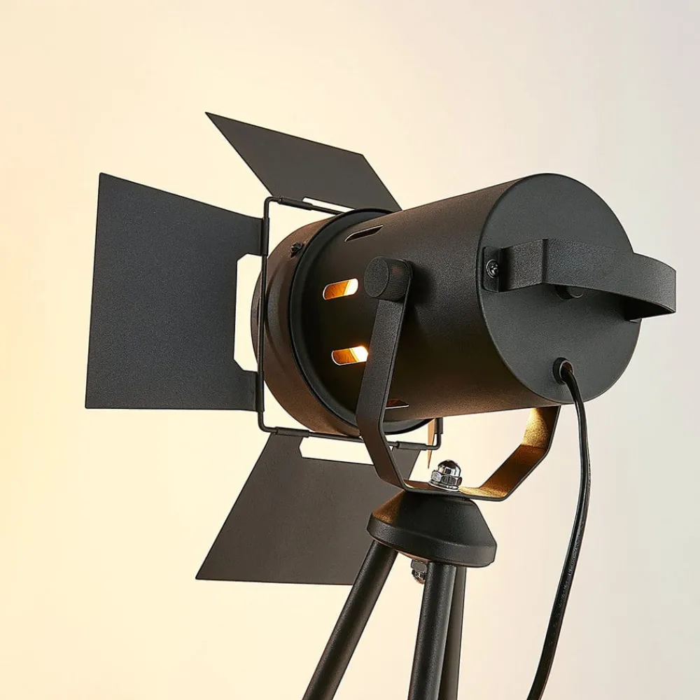 Gulvlamper|Gulvlamper ^ Lindby Trebenet gulvlampe Devon i sort
