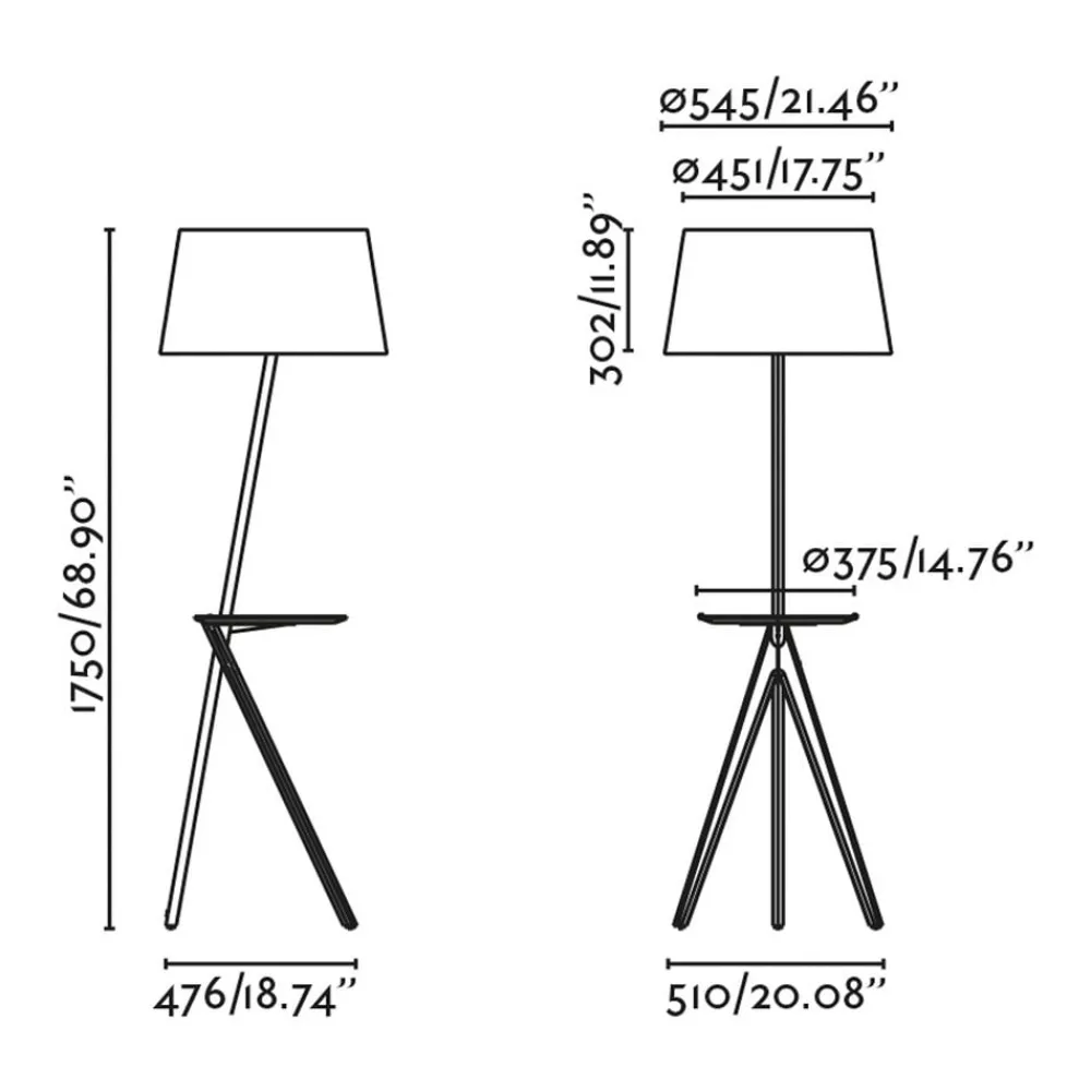 FARO BARCELONA Gulvlamper|Gulvlamper > Treewood gulvlampe, ask/beige, stof/træ, højde 175 cm