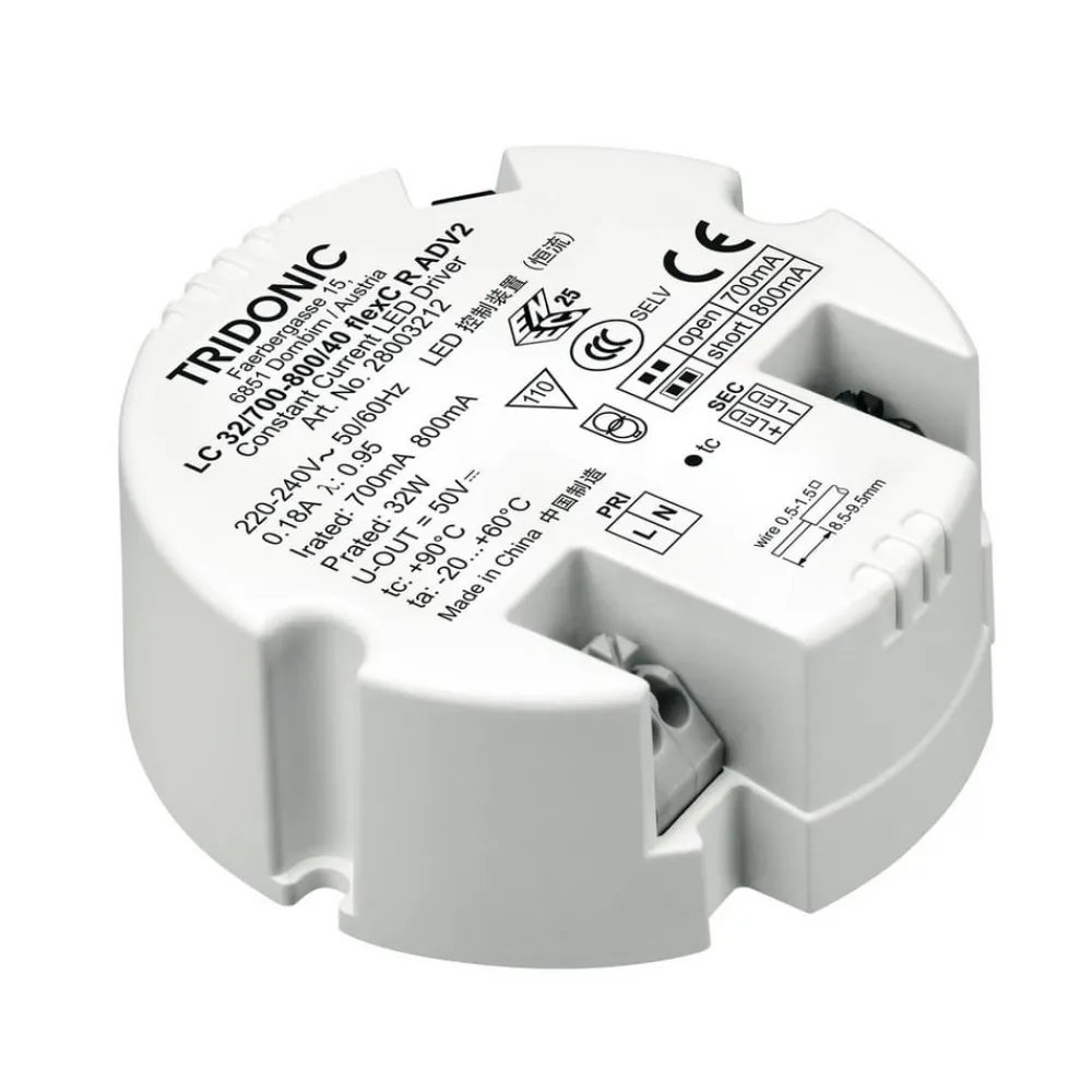 TRIDONIC Driver Konstant Strøm > LED-driver LC 32W 700-800mA flexC R ADV2