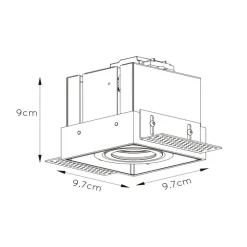 Lucide Indbygningsspots > Trimless indbygningsspot, 1 lyskilde, hvidt