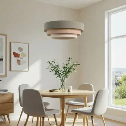 Maco Design Pendellamper > Triniti hængelampe, grøn/beige/creme, Ø 60 cm, tekstil