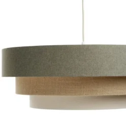 Maco Design Pendellamper > Triniti hængelampe, grøn/beige/creme, Ø 60 cm, tekstil