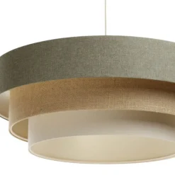 Maco Design Pendellamper > Triniti hængelampe, grøn/beige/creme, Ø 60 cm, tekstil
