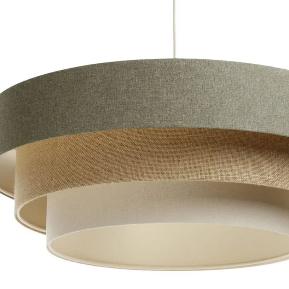 Maco Design Pendellamper > Triniti hængelampe, grøn/beige/creme, Ø 60 cm, tekstil