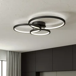 Loftlamper|Loftlamper ^ Trio Lighting Trio WiZ Aaron smart LED-loftlampe, antracit