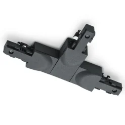Trio Lighting Skinnesystem > T-stik DUOline, jordleder til venstre, sort