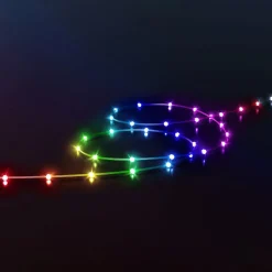 Dekorationsbelysning|Julepynt ^ twinkly Dots LED-lyskæde RGB, gennemsigtig, IP44, 10 m