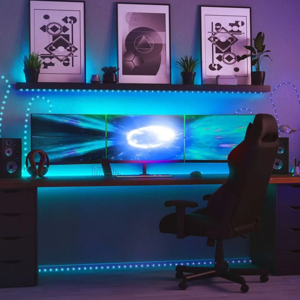 Dekorationsbelysning|Julepynt ^ twinkly Dots LED-lyskæde RGB, gennemsigtig, IP44, 10 m