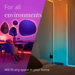 Dekorationsbelysning|Julepynt ^ twinkly Dots LED-lyskæde RGB, gennemsigtig, IP44, 10 m