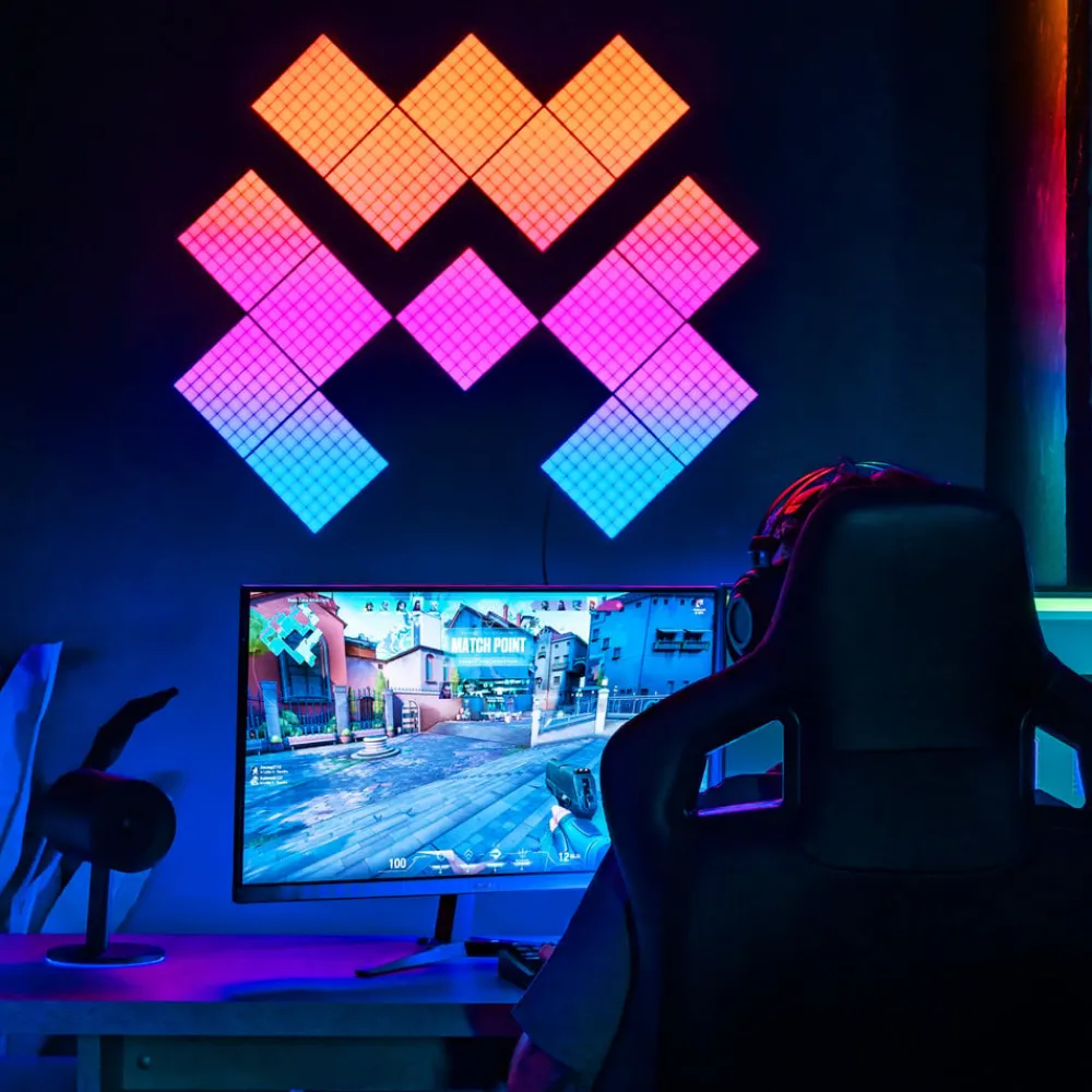 twinkly Dekorationsbelysning > RGB-firkanter sort, IP20, 1+5 startsæt