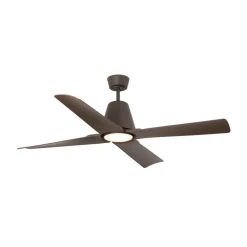 FARO BARCELONA Loftventilatorer > Typhoon L loftventilator, LED lampe IP44 brun