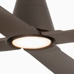 FARO BARCELONA Loftventilatorer > Typhoon L loftventilator, LED lampe IP44 brun