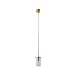 Argon Udendørs Pendellamper|Terrassebelysning > Udendørs hængelampe Nora, guld/transparent, IP44, glas