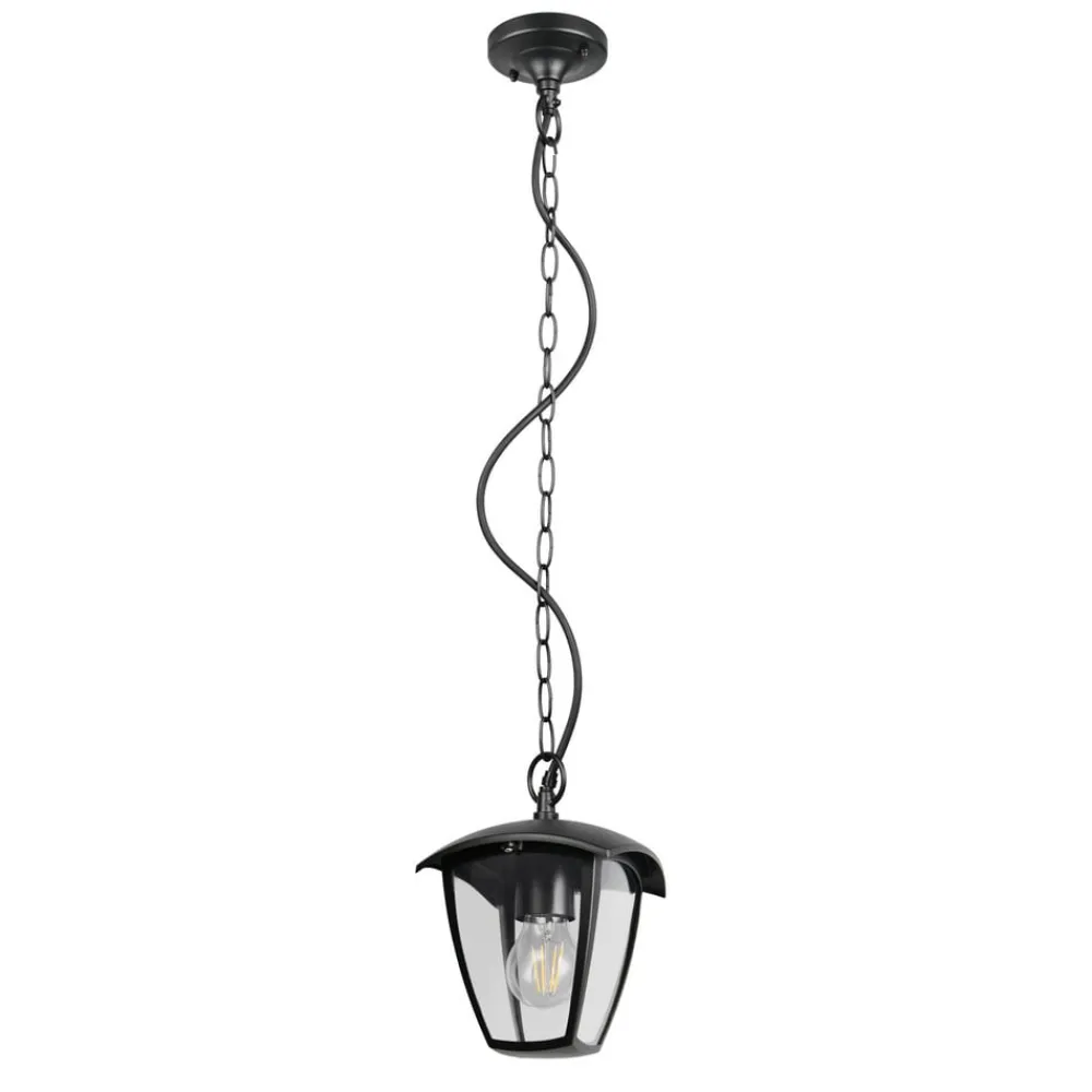Udendørs Pendellamper ^ Trio Lighting Udendørs hængelampe VENTA, sort, 17 x 17 cm, metal, IP44