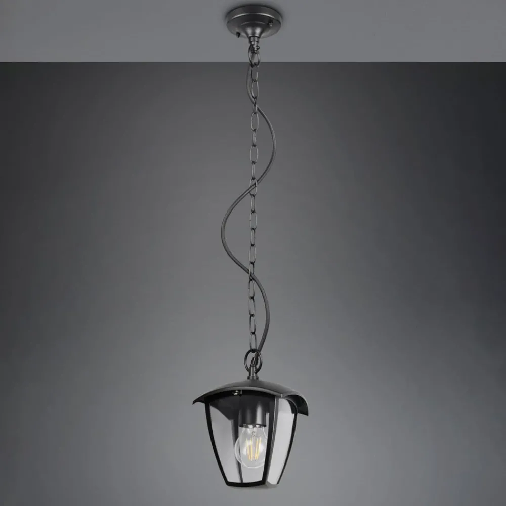 Udendørs Pendellamper ^ Trio Lighting Udendørs hængelampe VENTA, sort, 17 x 17 cm, metal, IP44