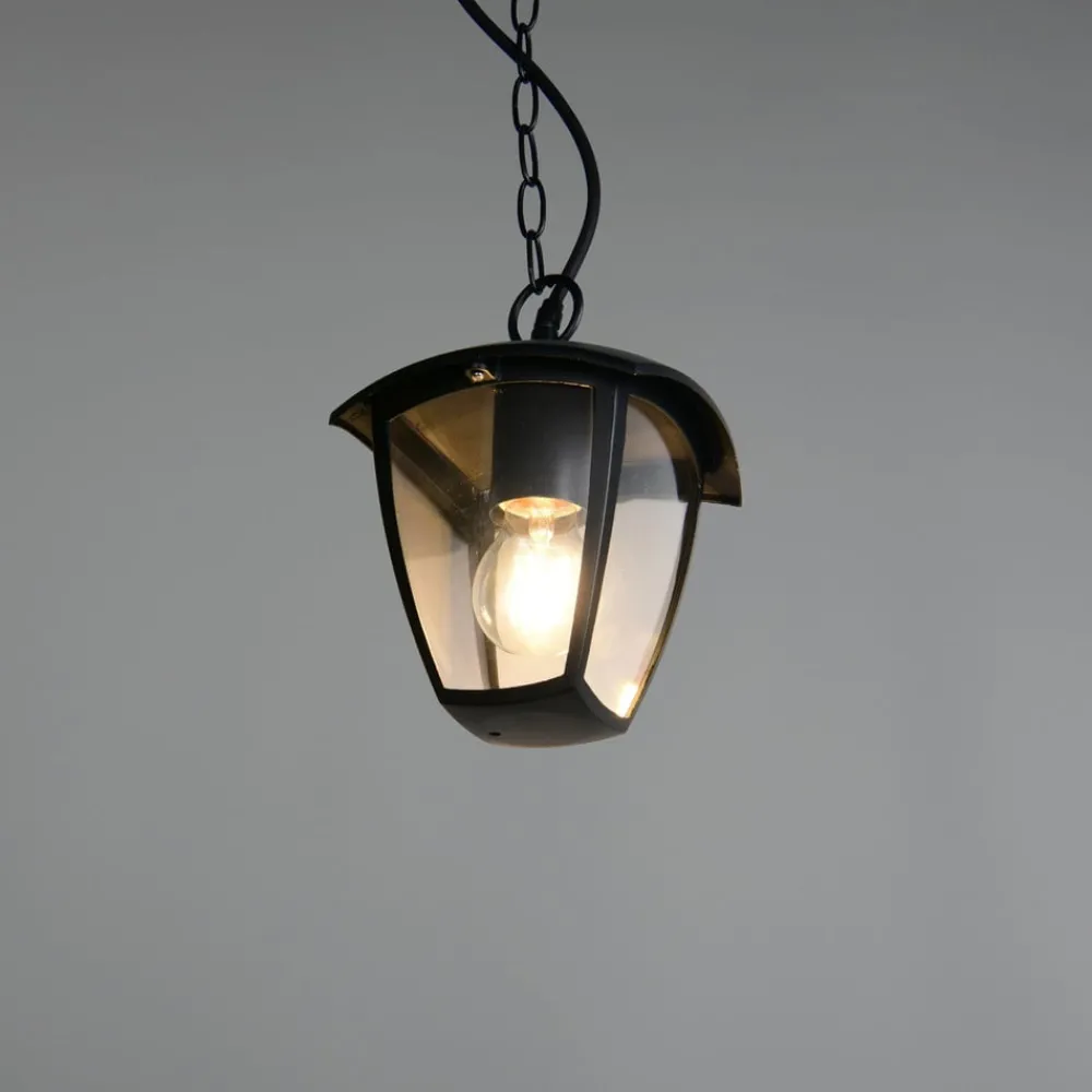Udendørs Pendellamper ^ Trio Lighting Udendørs hængelampe VENTA, sort, 17 x 17 cm, metal, IP44